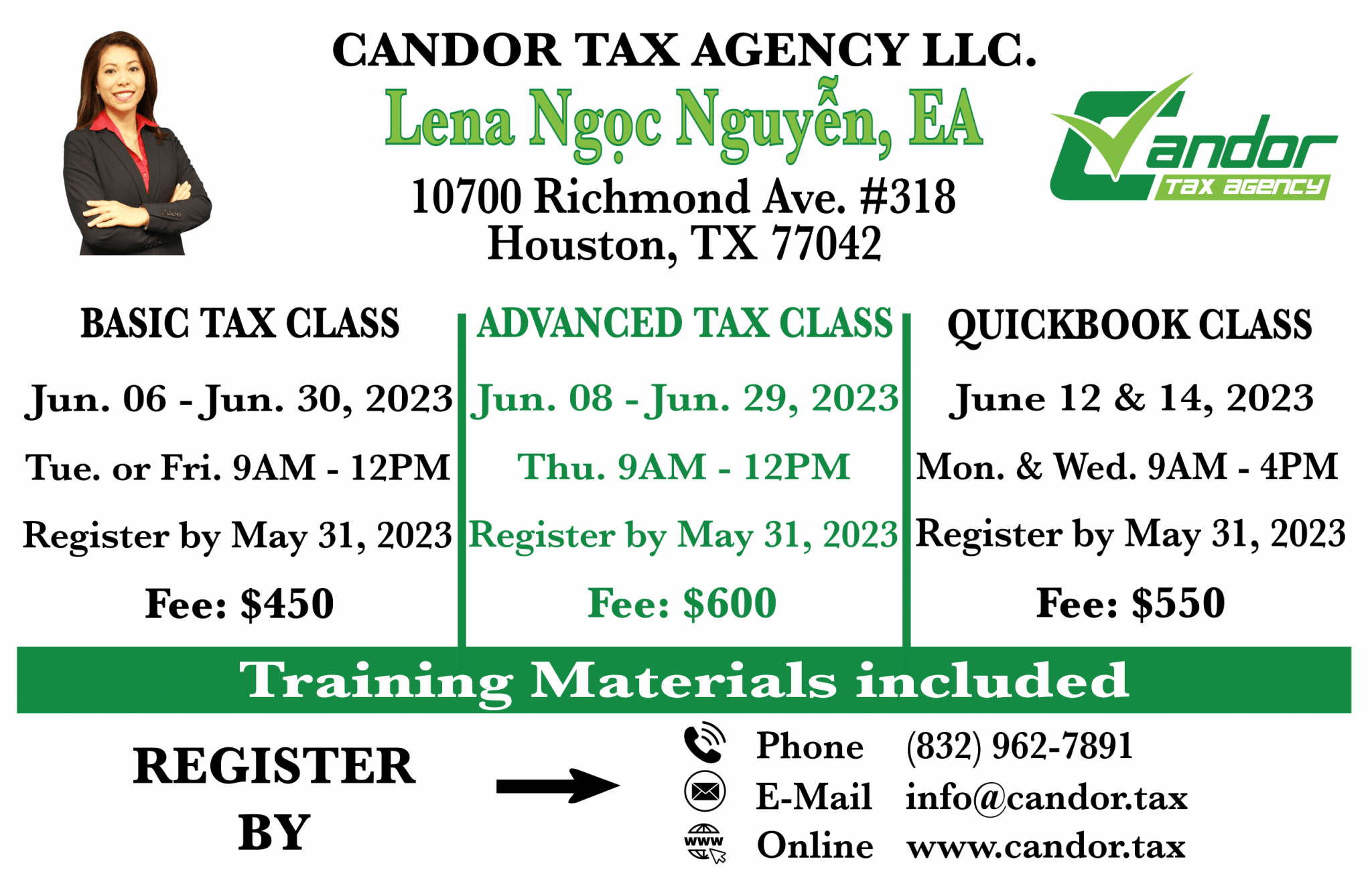 Tax Course Registration Tax & Inspection Services